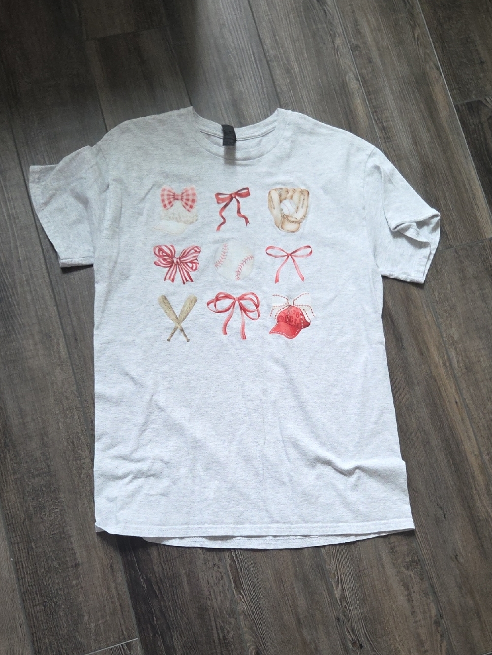 Gray Baseball Graphic Tee